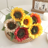 Sunflower Artificial Flower Bouquet for Home and Wedding Decor