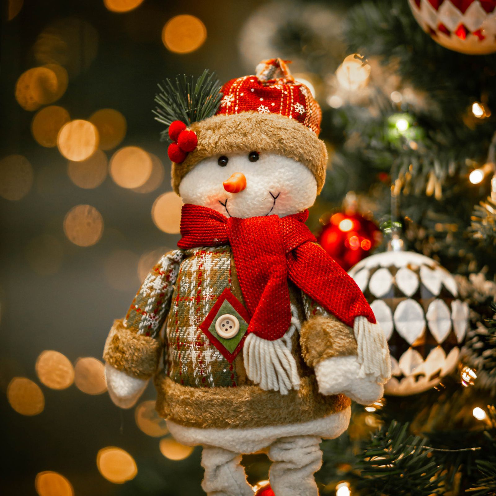Telescopic Snowman Figure Christmas Decoration