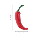Red Chili Pepper Brooch - Cute Metal Enamel Pin for Women