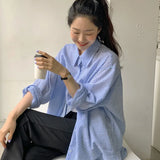 Women's Loose Casual Long Sleeve Plaid Shirt