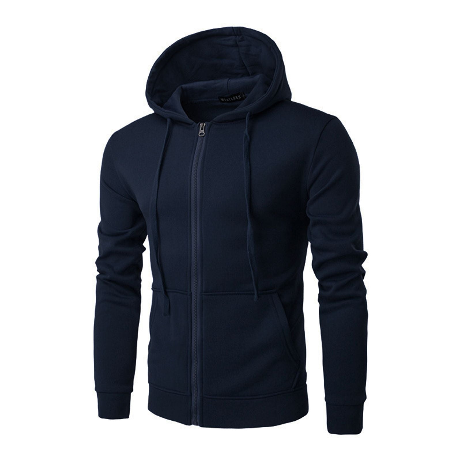 Men's Autumn Long Sleeve Hoodie with Zipper Closure