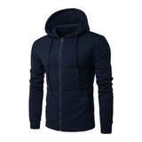 Men's Autumn Long Sleeve Hoodie with Zipper Closure
