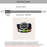 Unisex Luxury Designer Belt with Colorful Retro Punk Style