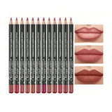 12-Piece Professional Lip Liner Pencil Set