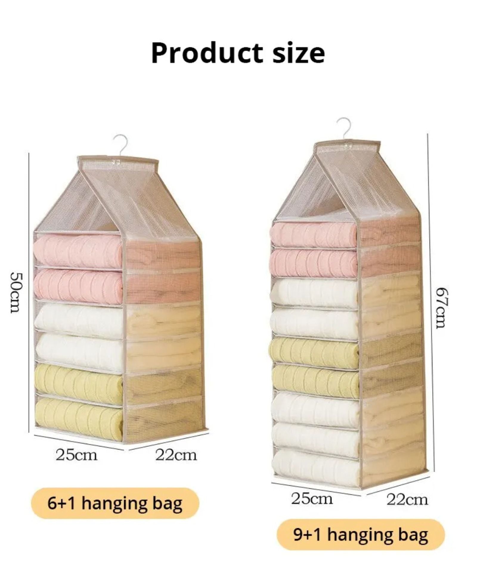 Hanging Storage Organizer for Pants, Socks, and T-Shirts