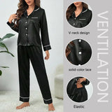 Women's Silk Pajamas Set - Casual Soft Nightwear