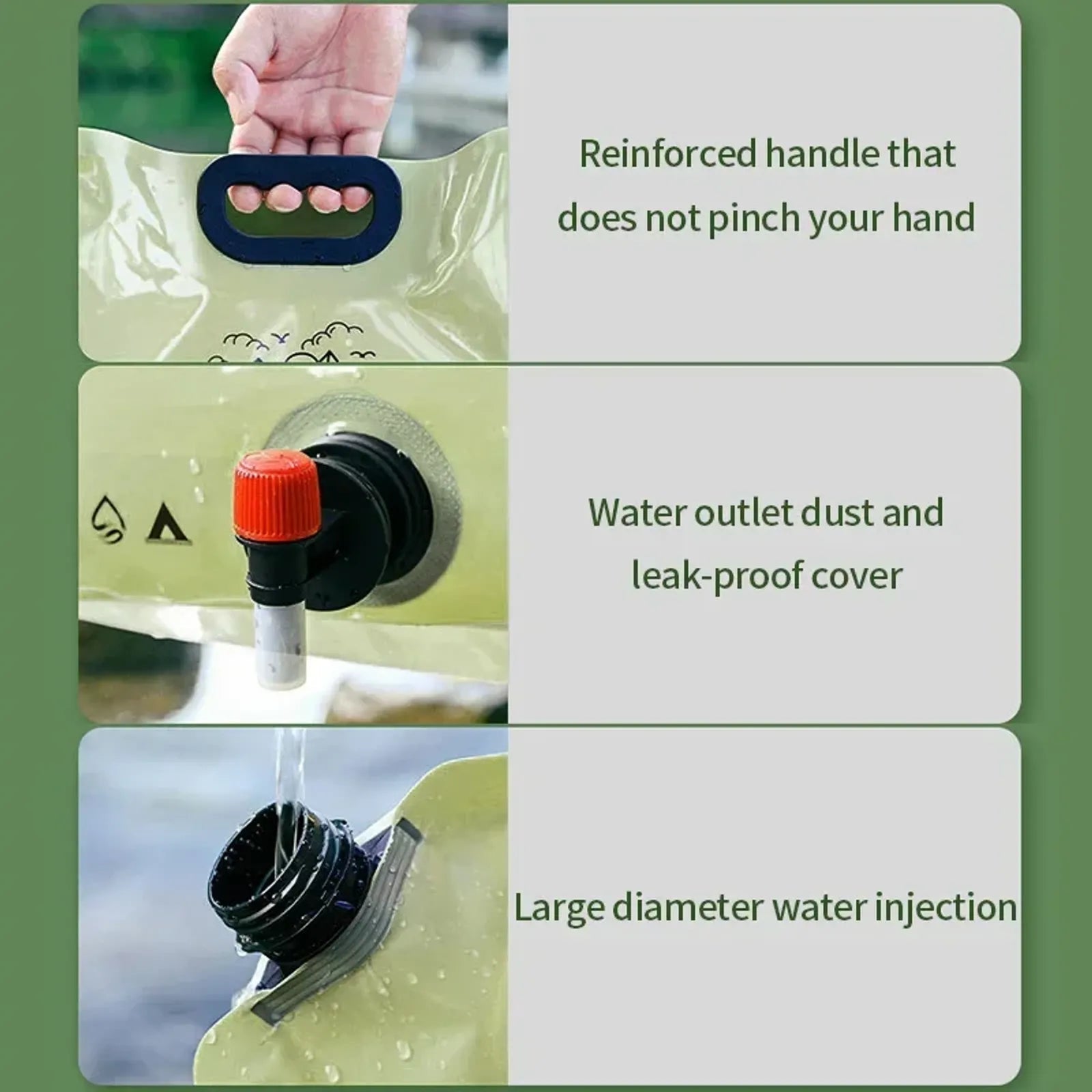 Outdoor 8L Foldable Water Storage Bag for Hiking & Camping