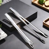 304 Stainless Steel Long Handle Non-Slip Barbecue Tongs