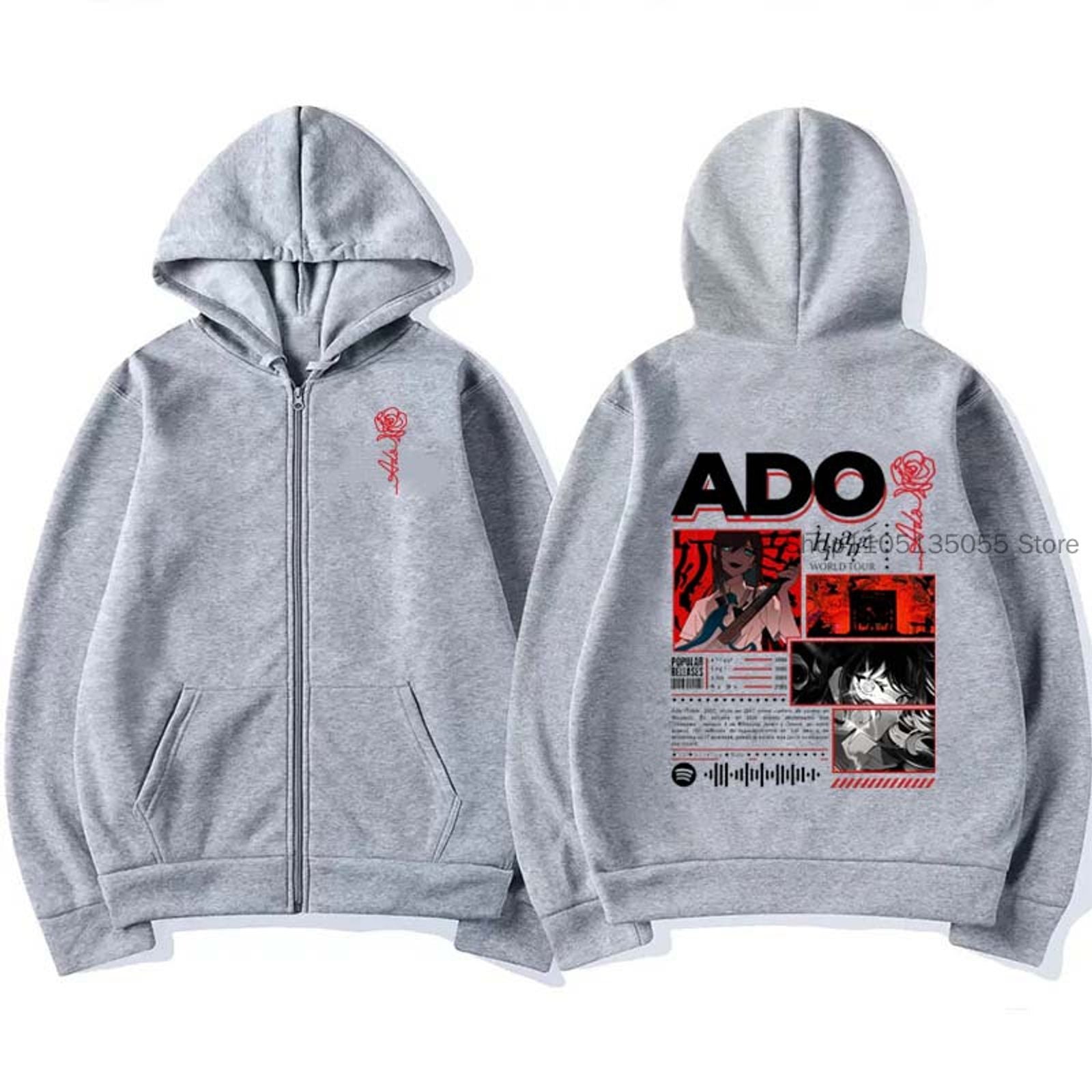 World Tour Zipper Hoodie - Oversized Harajuku Style