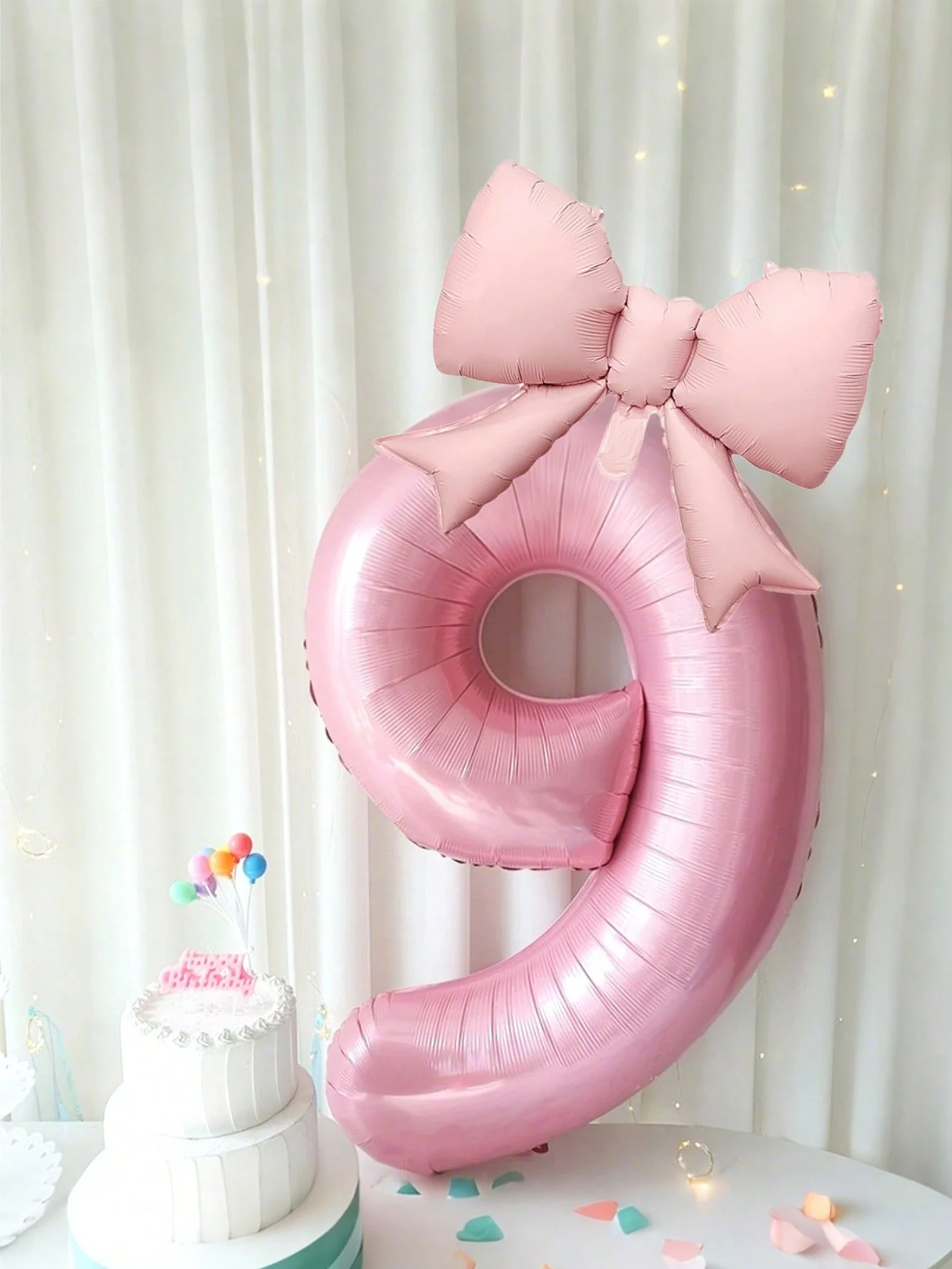 40-Inch Pink Bowknot Aluminum Foil Balloons