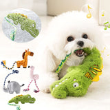 Plush Squeaky Dog Toys - Crocodile, Elephant & Giraffe
