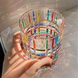 Hand-Painted Crystal Glass Cups - Vintage European Style