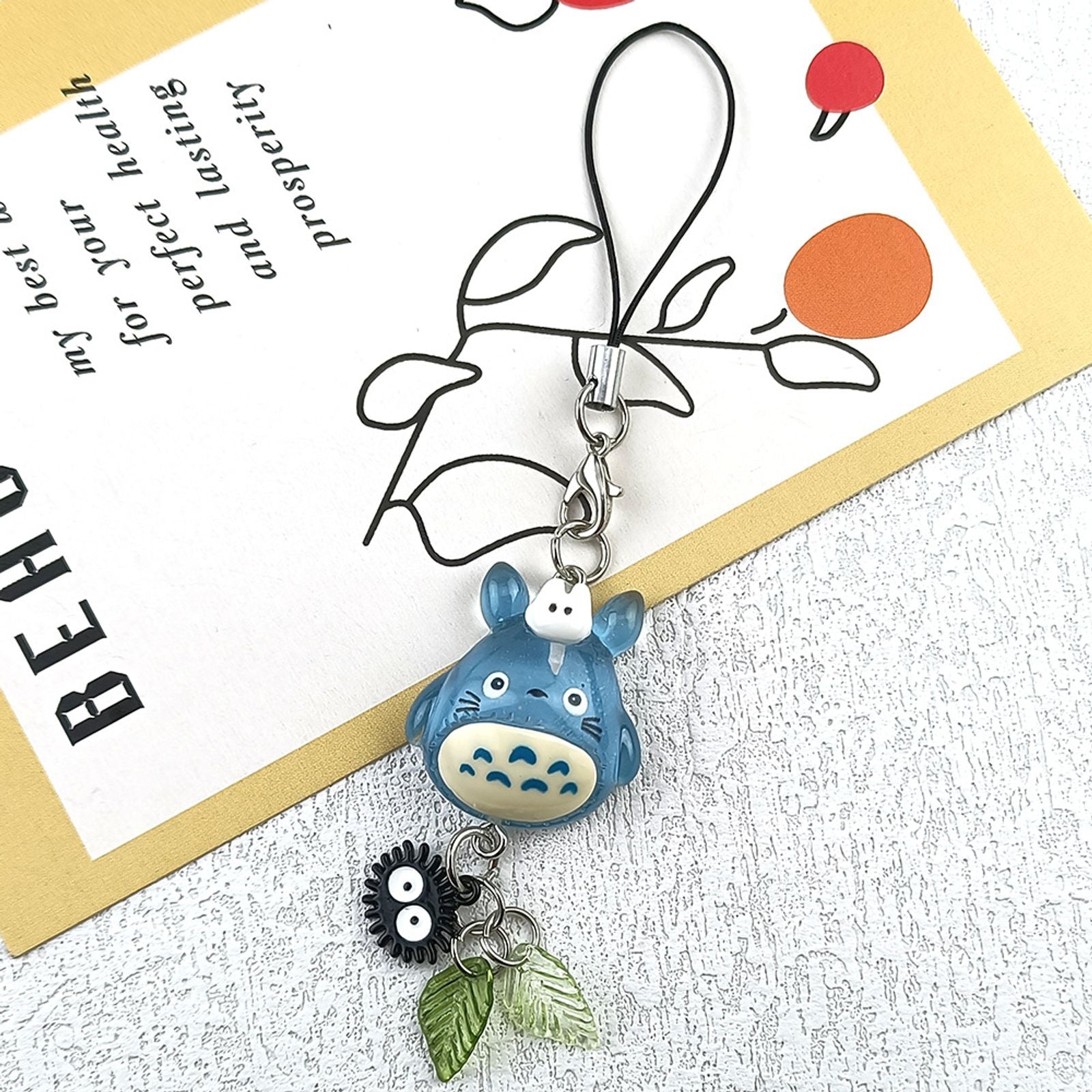 Kawaii Blue Totoro Phone Charm Keychain Accessories
