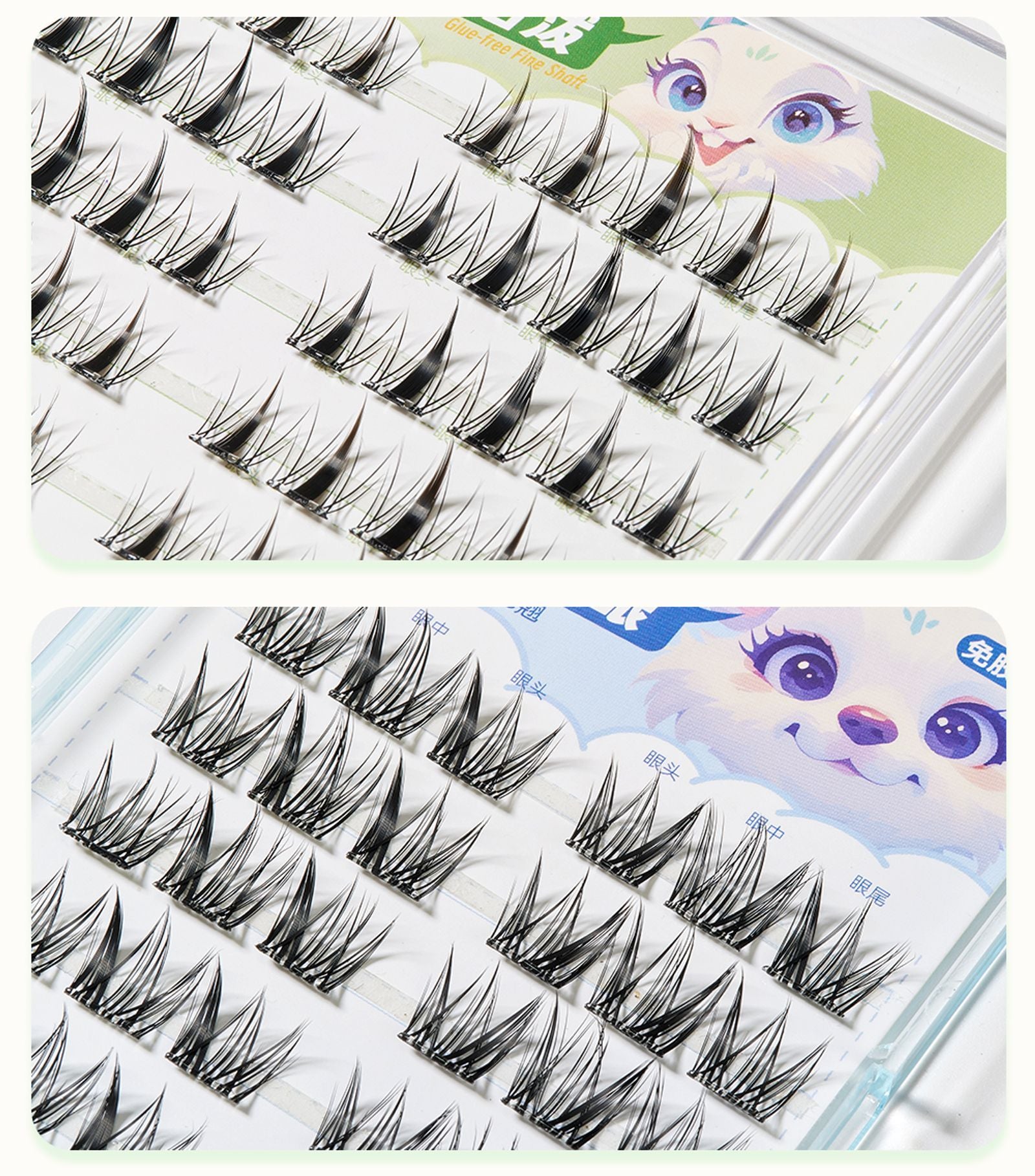DIY Clusters Eyelash Self-Adhesive Natural Soft Lashes