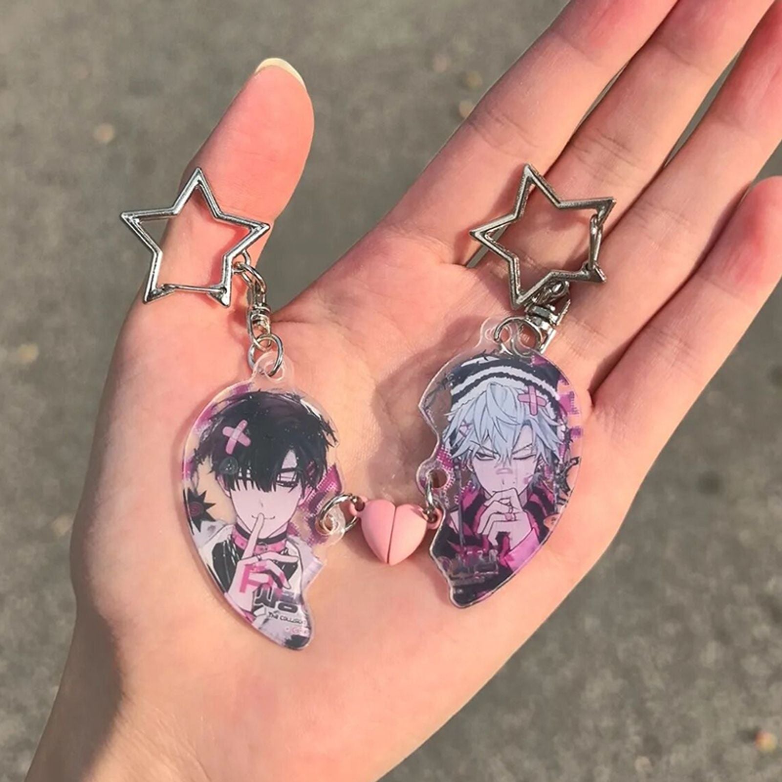 Anime Alien Stage Cosplay Keychain Set