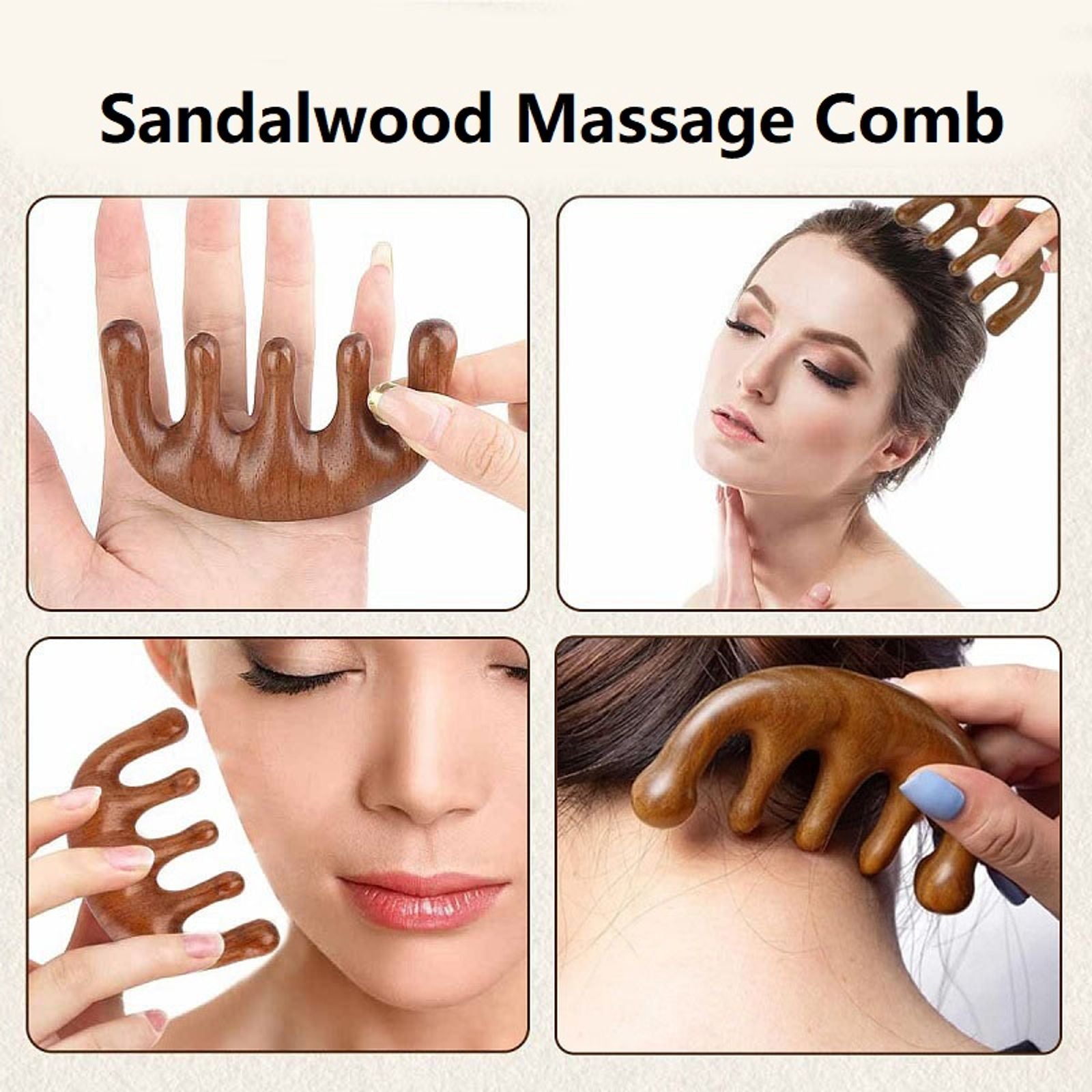 Wooden Scalp Massager Comb for Relaxation and Hair Care