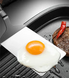 Stainless Steel Square Head Cooking Spatula with Wood Handle