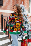 Women's Loose-Style Elk Christmas Sweater