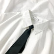 Women’s White Short Sleeve Lapel Blouse with Tie