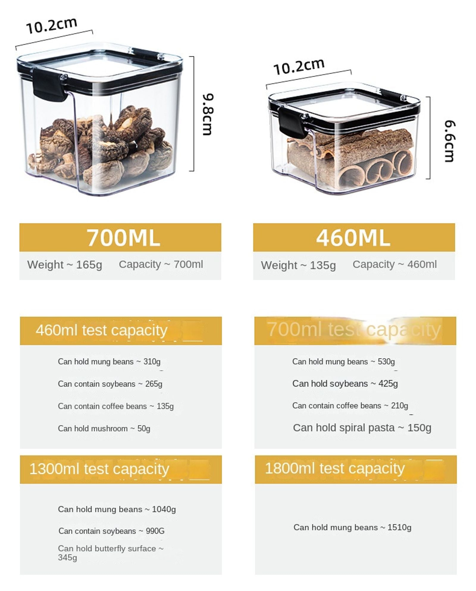 Large Plastic Sealed Jars for Grain and Seasoning Storage