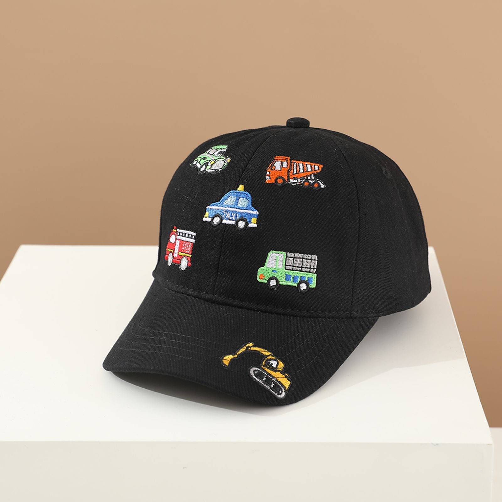 Spring Kids Baseball Cap with Car Embroidery