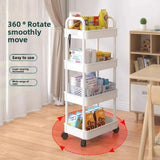 Mobile Multi-functional Kitchen Storage Shelf Trolley