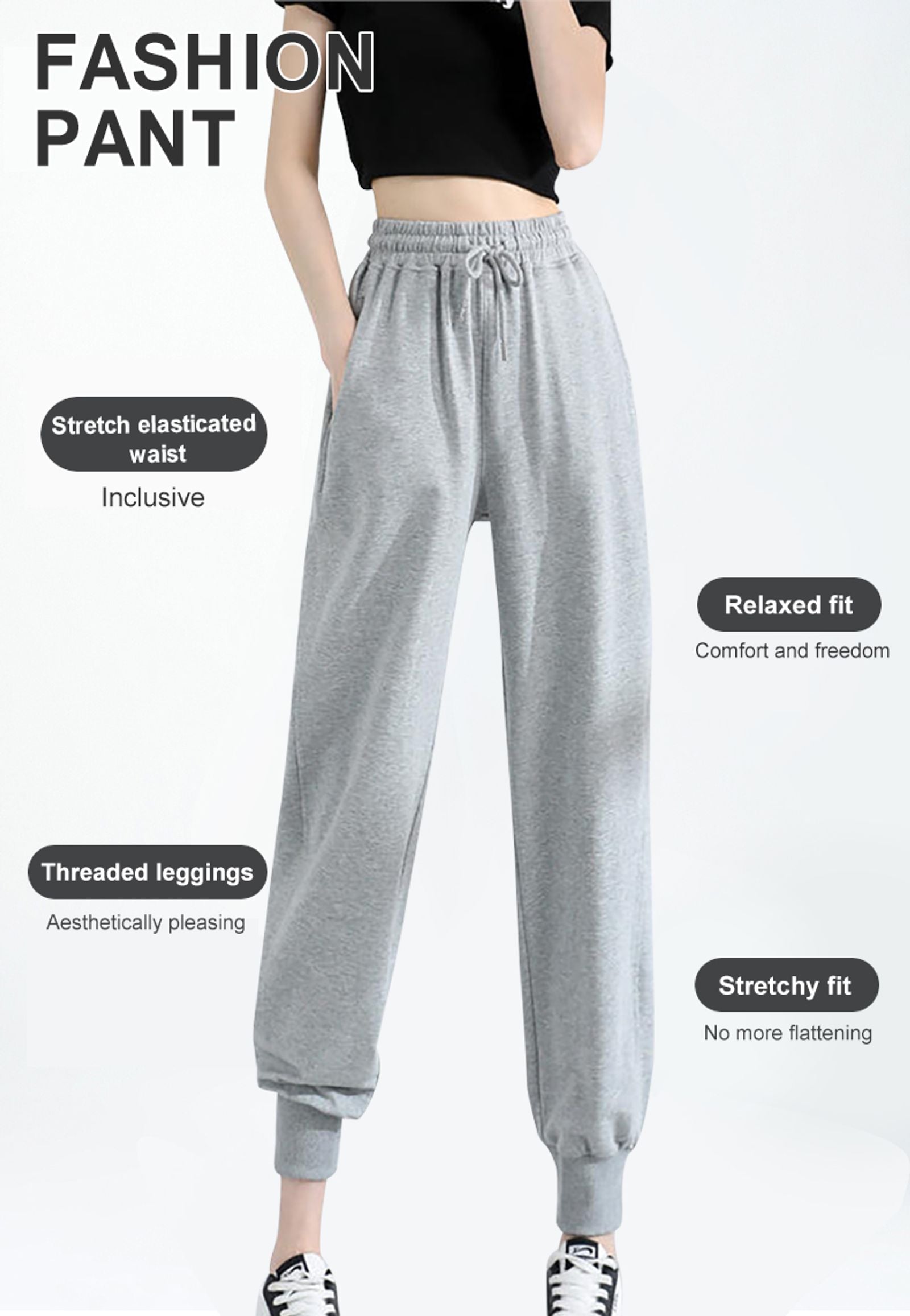 Women's Casual Fleece Sports Pants for Jogging & Working Out