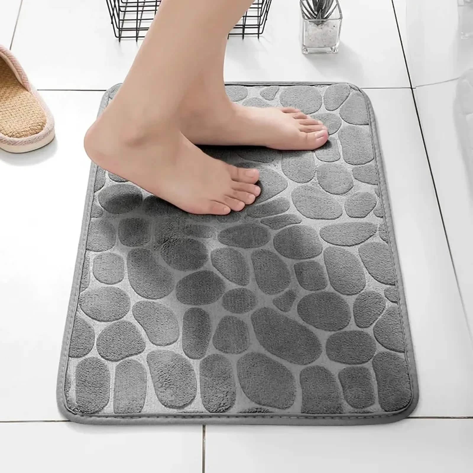 Memory Foam Velvet Non-Slip Bathroom Carpet Mat