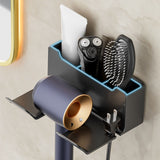 Wall-Mounted Hair Dryer Holder and Organizer