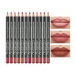 12-Piece Lip Liner and Matte Lipstick Pencil Set