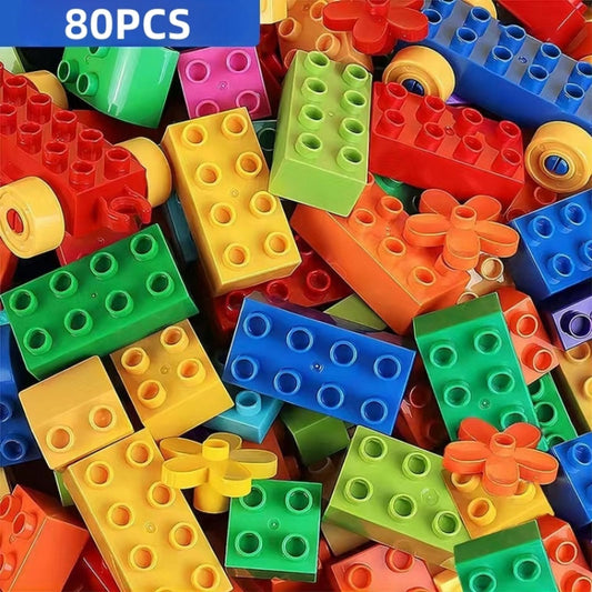 80PCS Creative Colorful Building Blocks Set for Kids