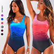 Gradient Backless One-Piece Swimsuit for Women