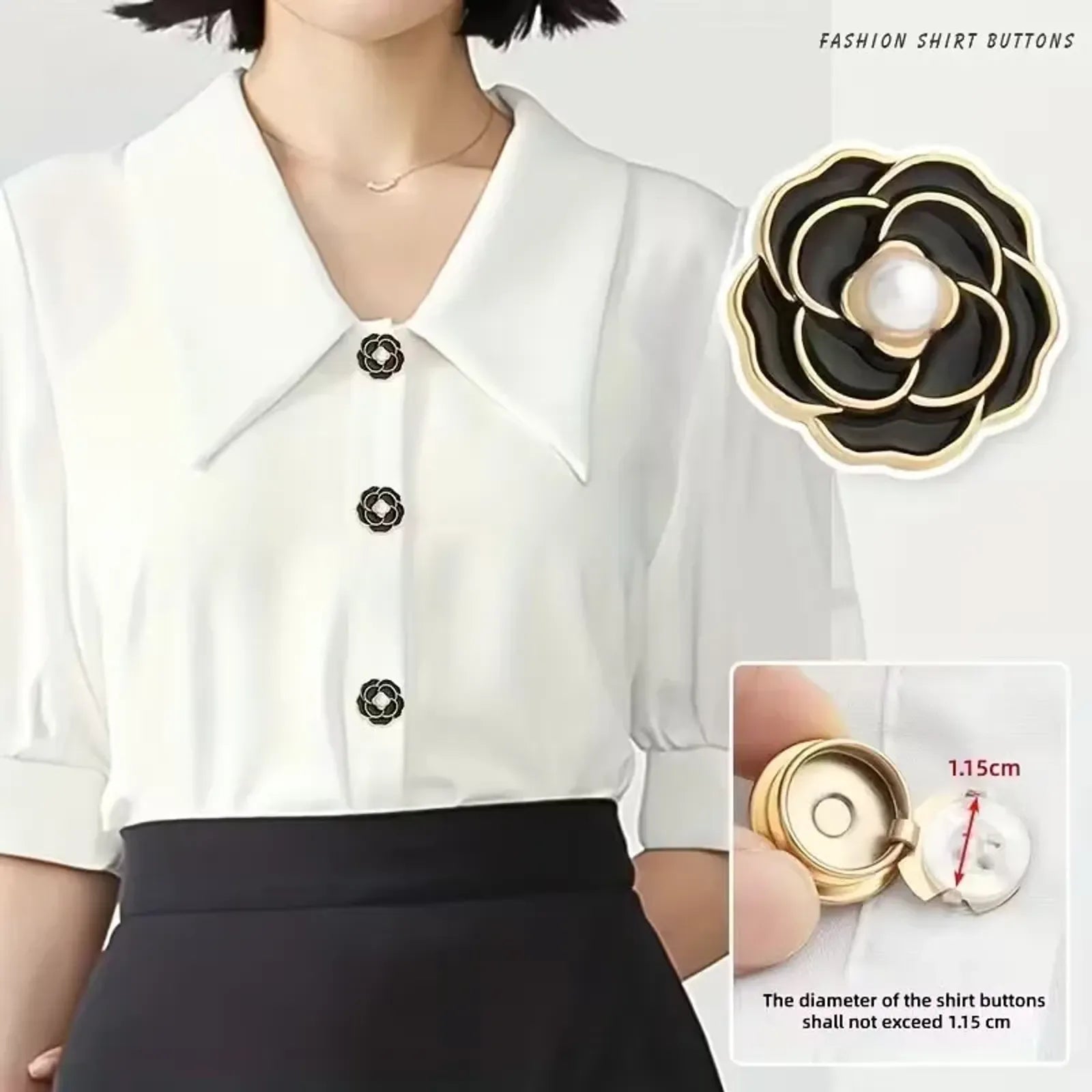 Crystal Pearl Button Covers for DIY Clothing