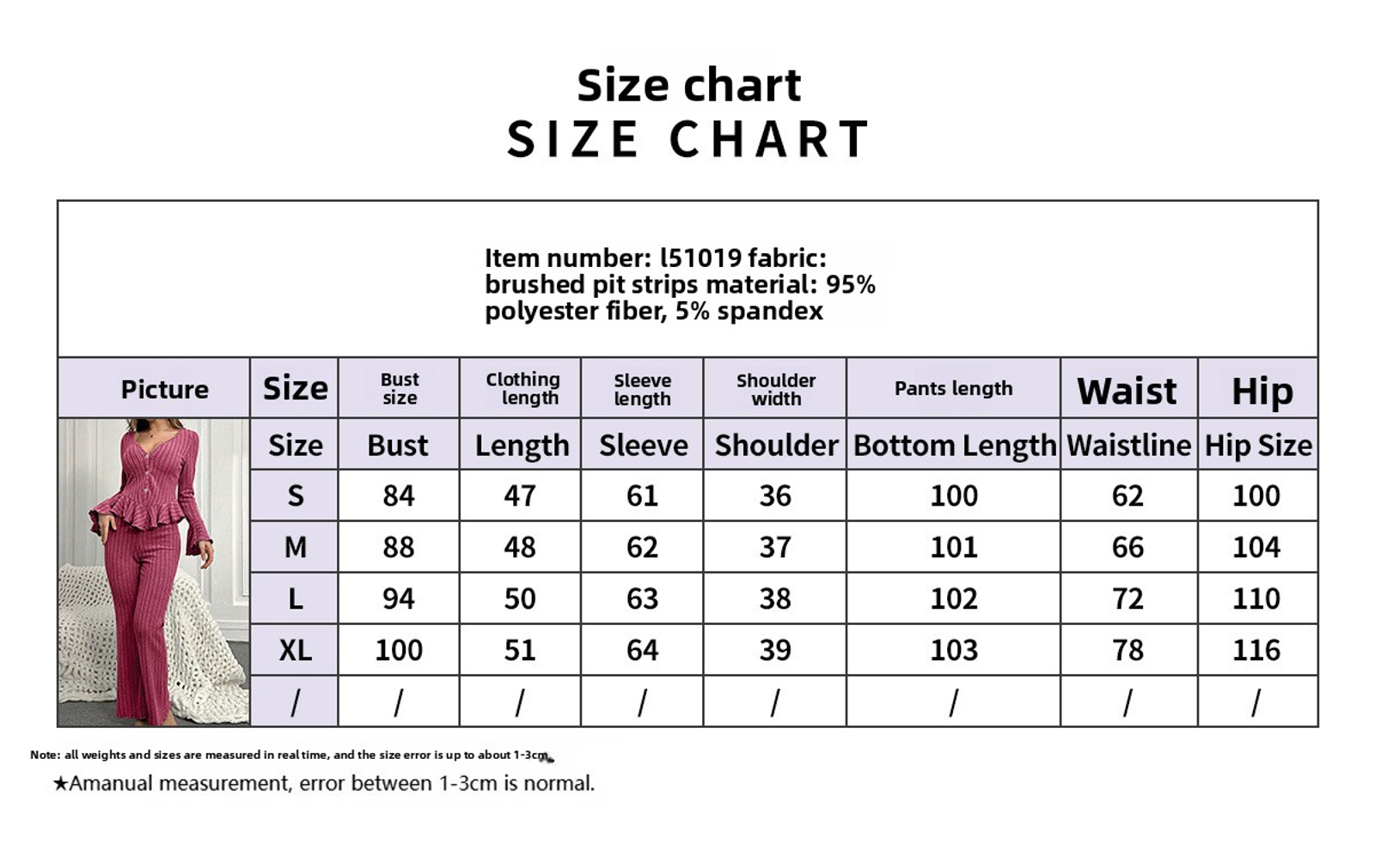 Warm Winter Pajama Set for Women