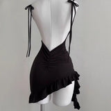 Backless Mini Dress for Women - Summer Bodycon Style