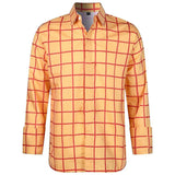 Men's Casual Long Sleeve Plaid Shirt - 3D Printed Unisex Top