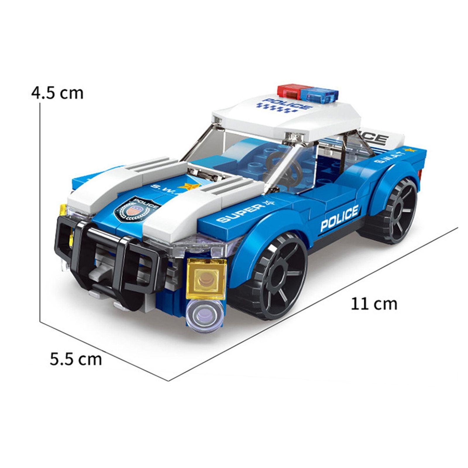 City Police Helicopter Building Blocks Educational Toy