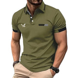 Men's Color Block Golf Polo Shirt