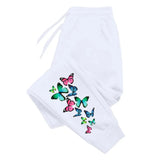 Colorful Butterfly Printed Sweatpants for Women