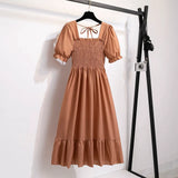 Spring Summer Chiffon A-line Dress for Women