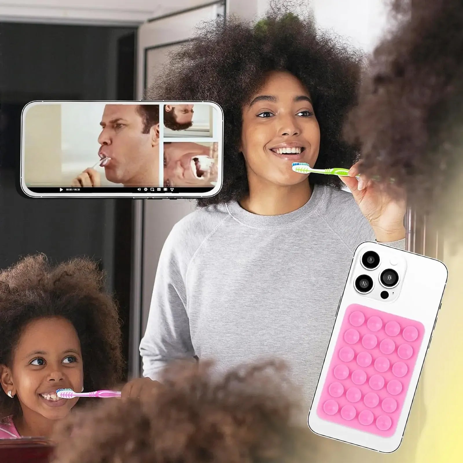 Suction Cup Mobile Phone Holder - Silicone Wall Stand