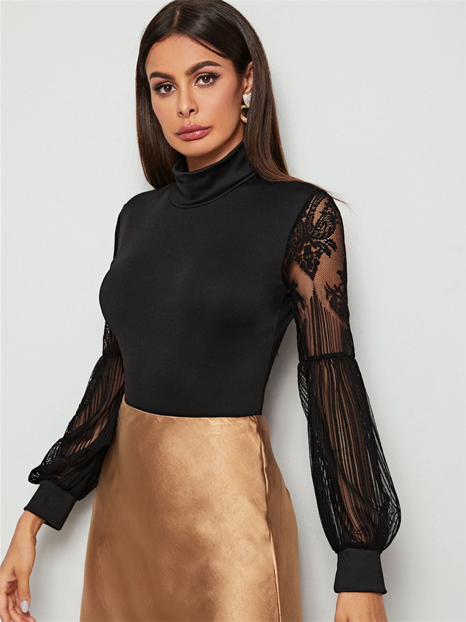 Women's Sexy Long Sleeve Bandage Bodysuit Jumpsuit