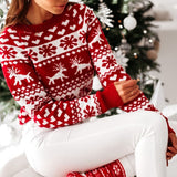2025 Winter Women's Christmas Sweater with Snowflake Print