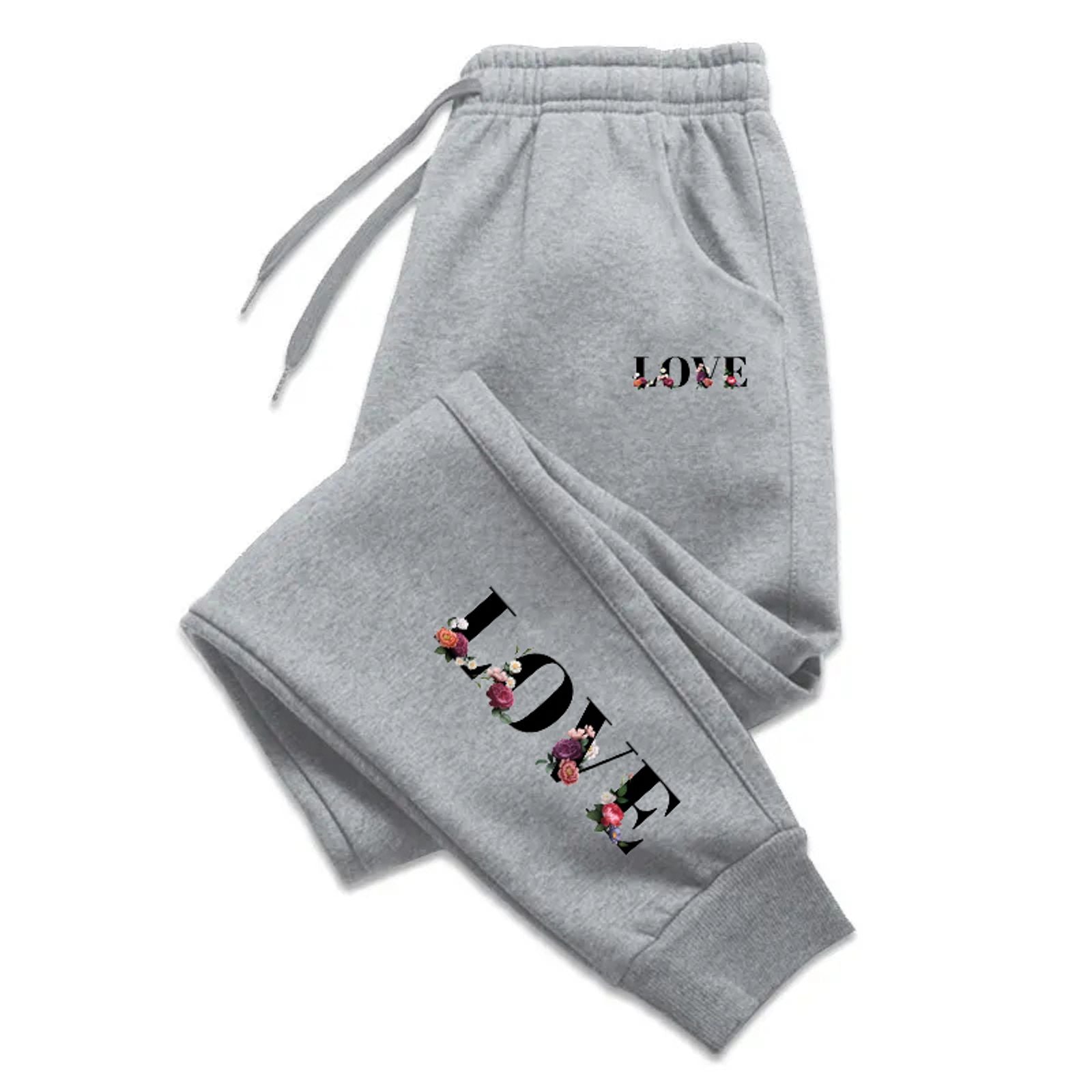 Womens LOVE Letter Print Luxury Sweatpants