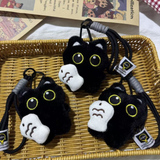 Funny Plush Black Cat Doll Keychain Pendant