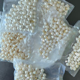 10pcs White Pearl Luster Decorative Shank Buttons