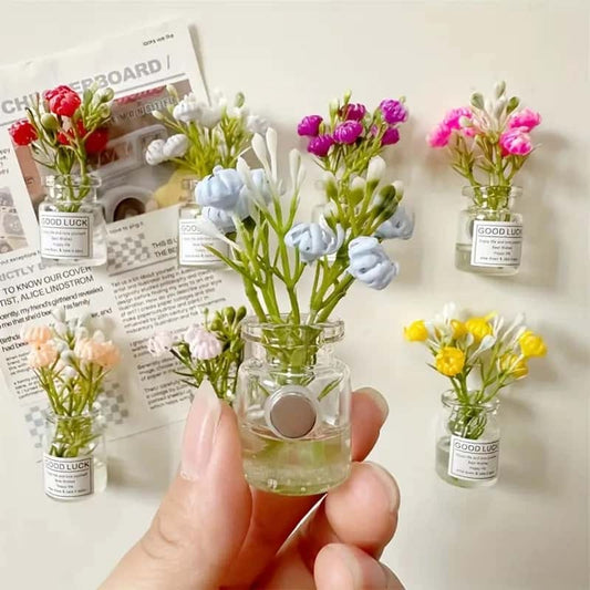 8pcs Mini Vase Magnets for Refrigerator Decor