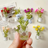 8pcs Mini Vase Magnets for Refrigerator Decor