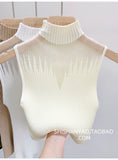 Y2K Mesh Knitted Tank Top for Women