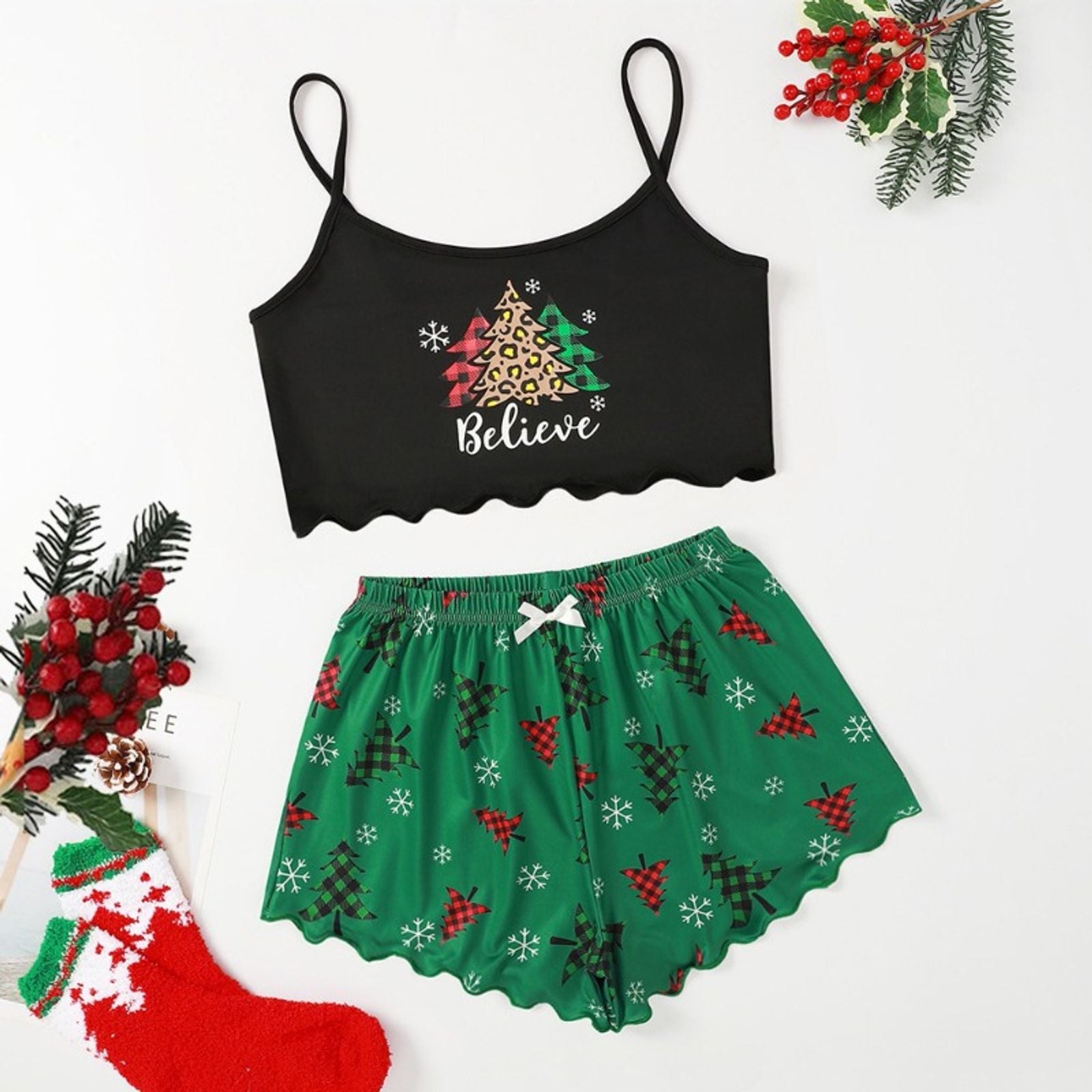 Sexy Christmas Pajamas Set for Women